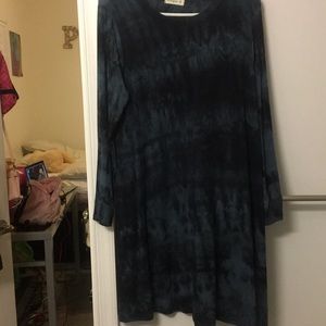 Ginger G long sleeve tie dye dress. Size large